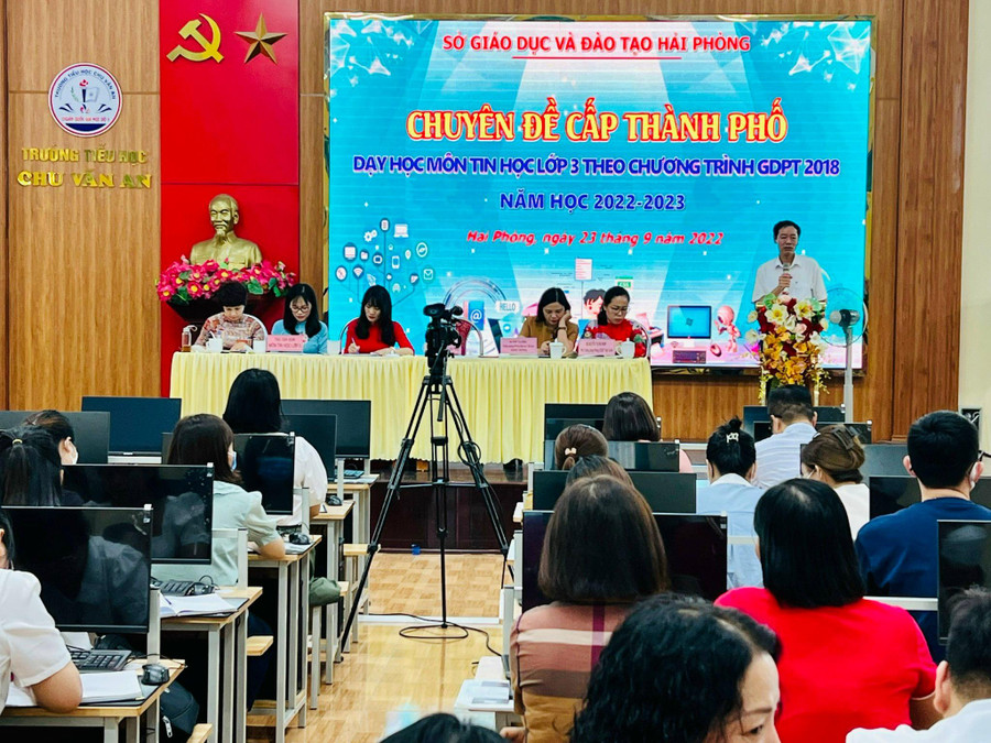 Lãnh đạo Sở GD&amp;ĐT đánh giá cao chất lượng chuyên đề môn Tin học của quận Ngô Quyền.