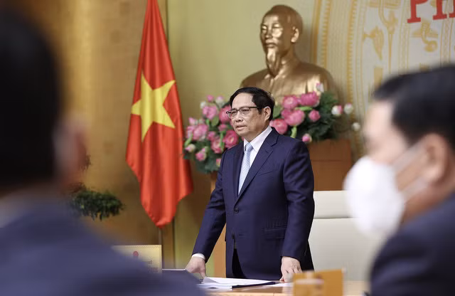 Thủ tướng yêu cầu, trước hết, phải nâng cao nhận thức, vai trò, trách nhiệm của người đứng đầu trong lãnh đạo, chỉ đạo, tổ chức thực hiện công tác cải cách hành chính - Ảnh: VGP