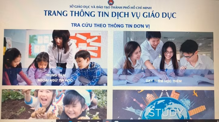 Phụ huynh, học sinh có thể đăng nhập và tra cứu tại trang Thông tin dịch vụ giáo dục của Sở GD&ĐT TP