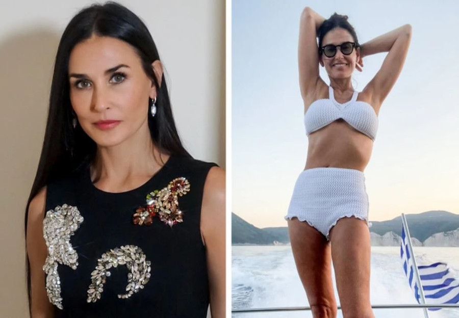 Nữ diễn viên điện ảnh, nhà sản xuất Demi Moore - 61 tuổi. Nữ diễn viên điện ảnh, nhà sản xuất Demi Moore - 61 tuổi.