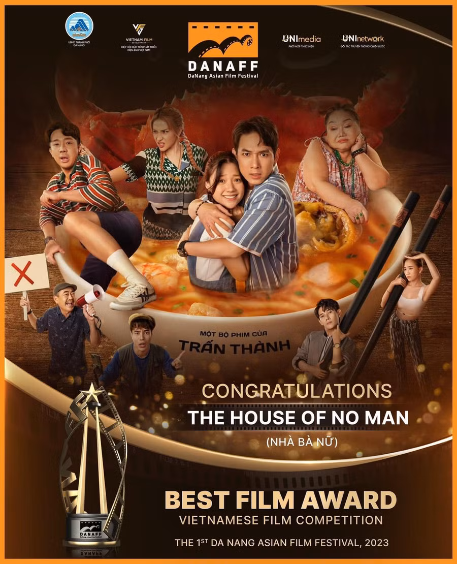 Trấn Thành đã vinh dự nhận về 2 giải thưởng Đạo diễn xuất sắc nhất phim Việt Nam và Phim Việt Nam hay nhất tại Liên hoan phim châu Á Đà Nẵng 2023.