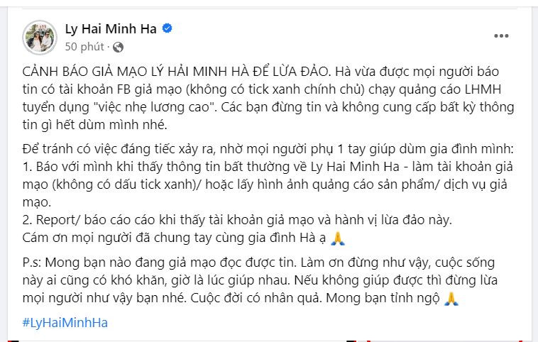 Lý Hải - Minh Hà đăng đàn cảnh báo khán giả chuyện bị lợi dụng hình ảnh để trục lợi. Lý Hải - Minh Hà đăng đàn cảnh báo khán giả chuyện bị lợi dụng hình ảnh để trục lợi.