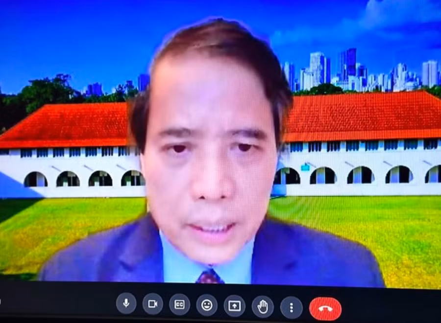 TS. Vũ Minh Khương (ảnh chụp qua màn hình): Các nhà đầu tư nước ngoài vẫn háo hức muốn vào Việt Nam, kỳ vọng Việt Nam tham gia vào chuỗi giá trị mới - Ảnh: VGP/Quang Thương