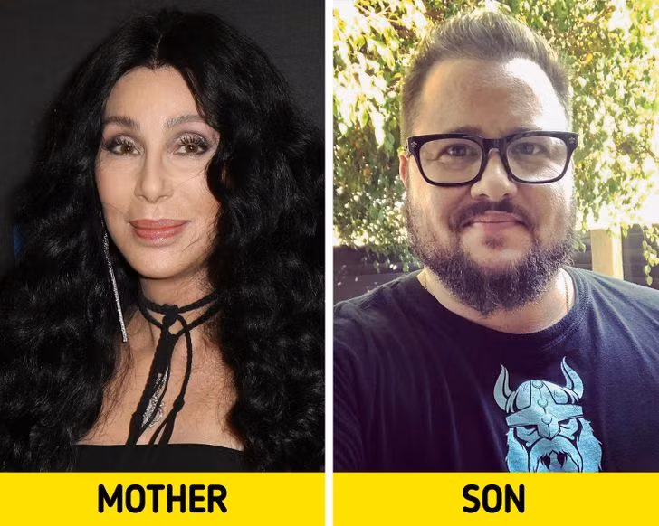 Cher và con trai Chaz Bono.