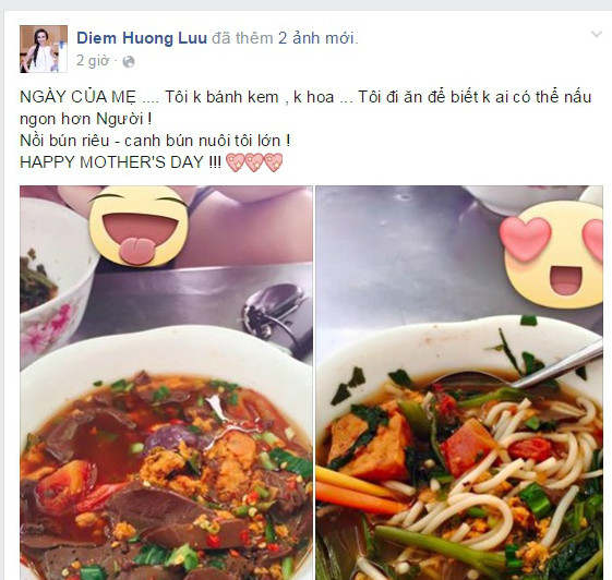 Jennifer Phạm, Hà Hồ “tỏ tình” với người quan trọng nhất đời ảnh 1 Dù đang có mâu thuẫn với mẹ nhưng Diễm Hương vẫn nhớ tới ngày quan trọng này.