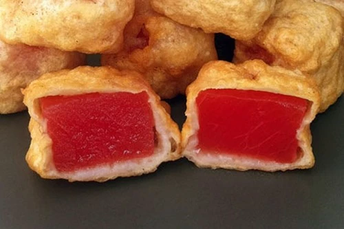 Tận mục dưa hấu chiên giòn độc, lạ 