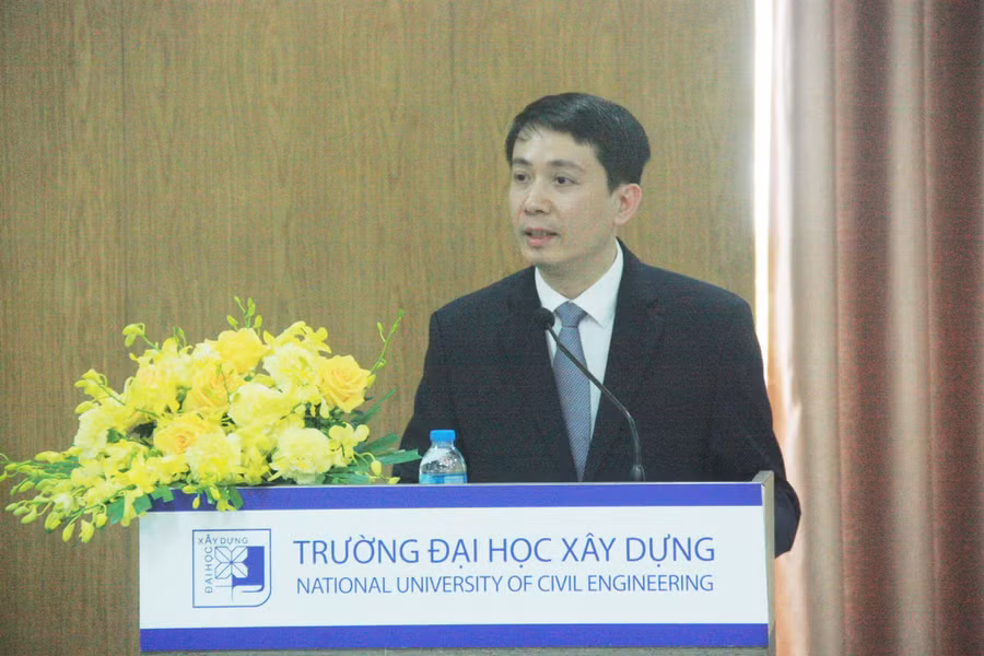 Ông Phạm Quang Hưng - Cục trưởng Cục Hợp tác quốc tế - phát biểu tại lễ ký kết