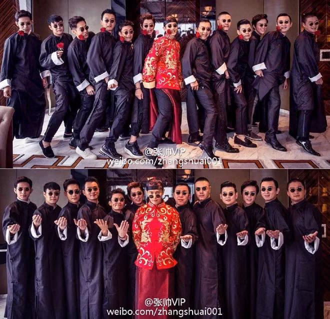 Huỳnh Hiểu Minh - Angelababy quỳ gối dâng trà trong đám cưới