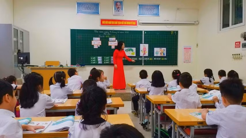 Giờ học theo Chương trình GDPT mới của cô và trò Trường Tiểu học Trưng Vương, quận Hoàn Kiếm, Hà Nội.