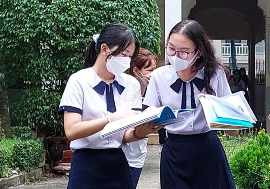 Học sinh Trường THPT Lê Quý Đôn (Quận 3, TPHCM). Ảnh: C.Chương