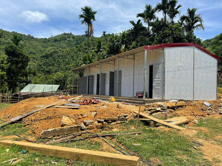 Điểm trường Tắc Lẻ được xây dựng mới từ nguồn xã hội hóa.