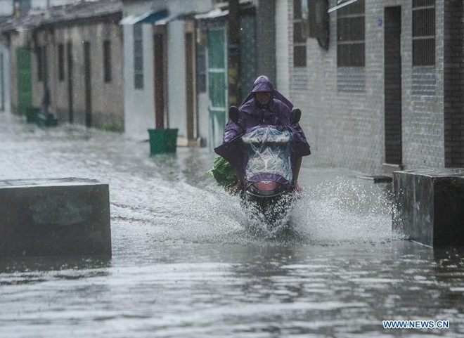 Các hãng hàng không hủy hàng trăm chuyến bay, trong khi giới chức đóng cửa nhiều tuyến đường cao tốc. Chan-hom là trận bão thứ 9 đổ bộ Trung Quốc trong năm nay và là cơn bão thứ hai đổ bộ vào Trung Quốc chỉ trong vài ngày qua. Ảnh: Tân Hoa Xã Hàng trăm chuyến bay bị hủy bỏ, trong khi giới chức đóng cửa nhiều tuyến đường cao tốc. Cho tới nay, họ chưa ghi nhận con số thương vong.