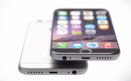 Dựng hình chiếc iPhone 7 với thiết kế cạnh dưới trang bị cổng Lightning, jack cắm tai nghe. Dựng hình chiếc iPhone 7 với thiết kế cạnh dưới trang bị cổng Lightning, jack cắm tai nghe.