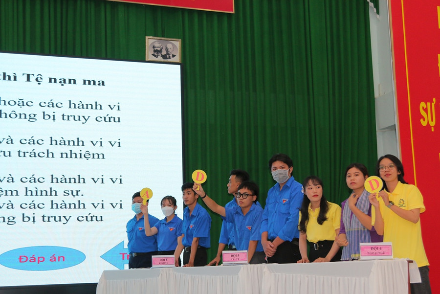 Sinh viên Trường ĐH Kiên Giang tham gia Hội thi Tuyên truyền phòng, chống ma túy và buôn bán người. Sinh viên Trường ĐH Kiên Giang tham gia Hội thi Tuyên truyền phòng, chống ma túy và buôn bán người.