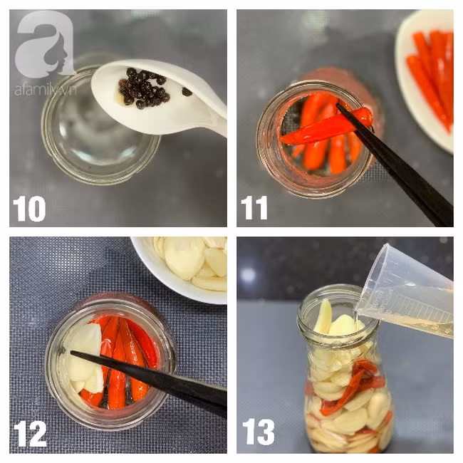  Mách bạn cách làm tỏi ớt ngâm giấm siêu tốc mà giòn ngon không lên váng - Ảnh 6.