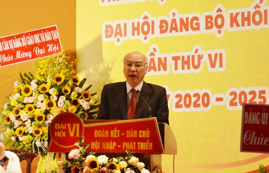 Đồng chí Phan Nguyễn Như Khuê - Trưởng Ban Tuyên giáo Thành uỷ TP.HCM phát biểu chỉ đạo tại Đại hội