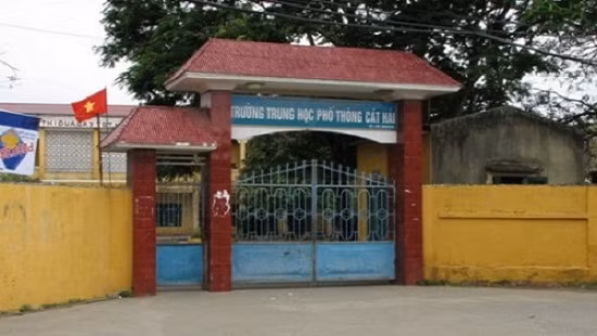 Trường THPT Cát Hải nơi xảy ra sự việc