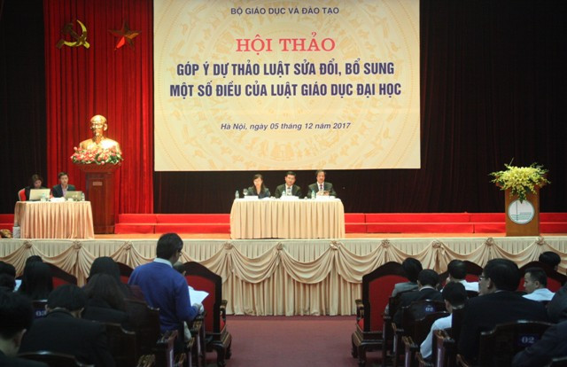 Hội thảo góp ý dự thảo Luật sửa đổi, bổ sung một số điều của Luật Giáo dục Đại học.