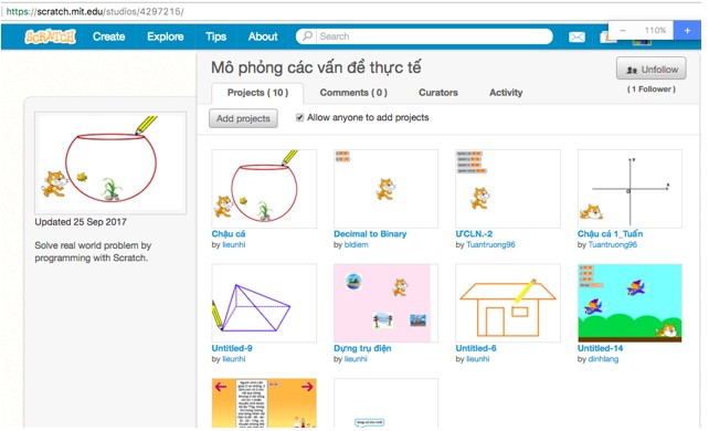 Thư viện Scratch được xây dựng bởi sinh viên khoa Sư phạm - Trường ĐH Cần Thơ Thư viện Scratch được xây dựng bởi sinh viên khoa Sư phạm - Trường ĐH Cần Thơ
