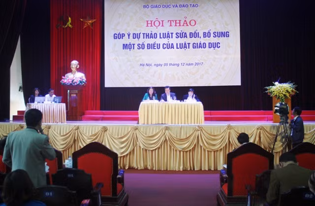 Hội thảo góp ý Dự thảo Luật sửa đổi, bổ sung một số điều của Luật Giáo dục sáng 5/12 Hội thảo góp ý Dự thảo Luật sửa đổi, bổ sung một số điều của Luật Giáo dục sáng 5/12