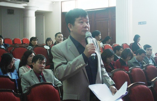 Các đại biểu phát biểu tại Hội nghị