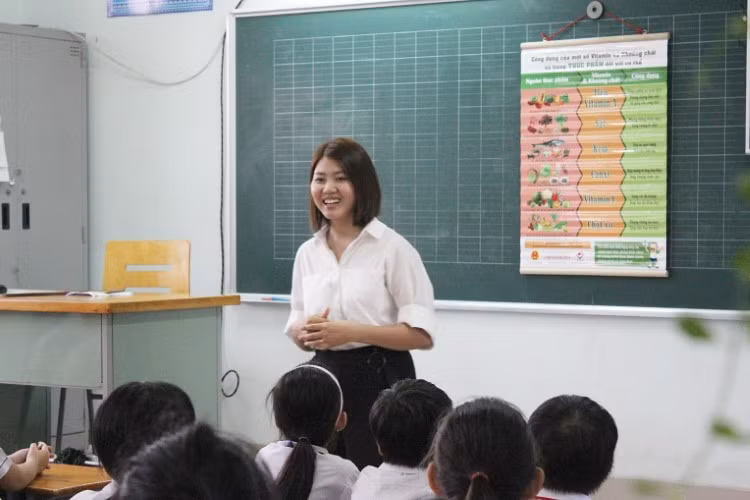 Giáo dục về dinh dưỡng trong trường học.