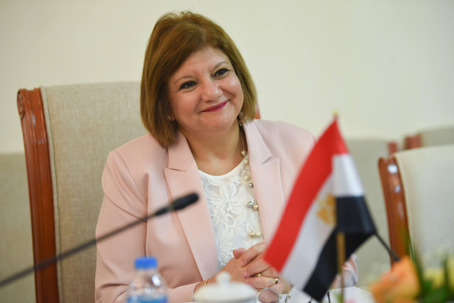 Bà Amal Abdel Kader Elmorsi Salama, Đại sứ Ai Cập tại Việt Nam tại buổi tiếp.