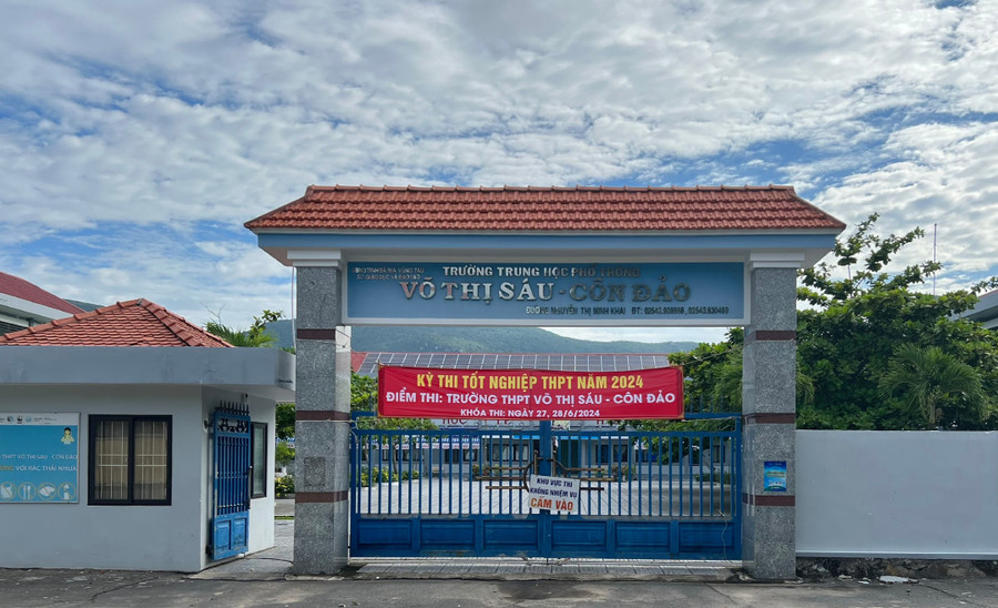 Điểm thi tốt nghiệp THPT năm 2024 tại trường THPT Võ Thị Sáu – Côn Đảo. (Ảnh: V.T)
