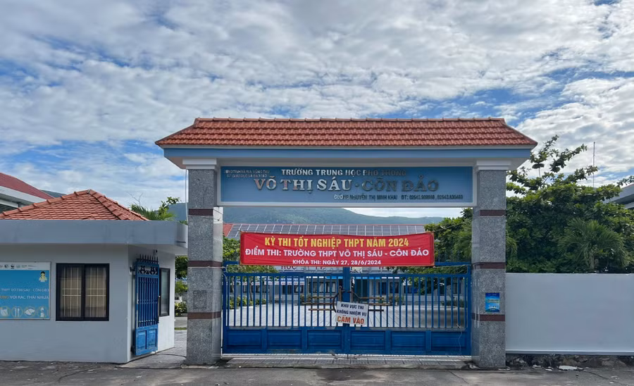 Điểm thi tốt nghiệp THPT năm 2024 tại trường THPT Võ Thị Sáu – Côn Đảo. (Ảnh: V.T)