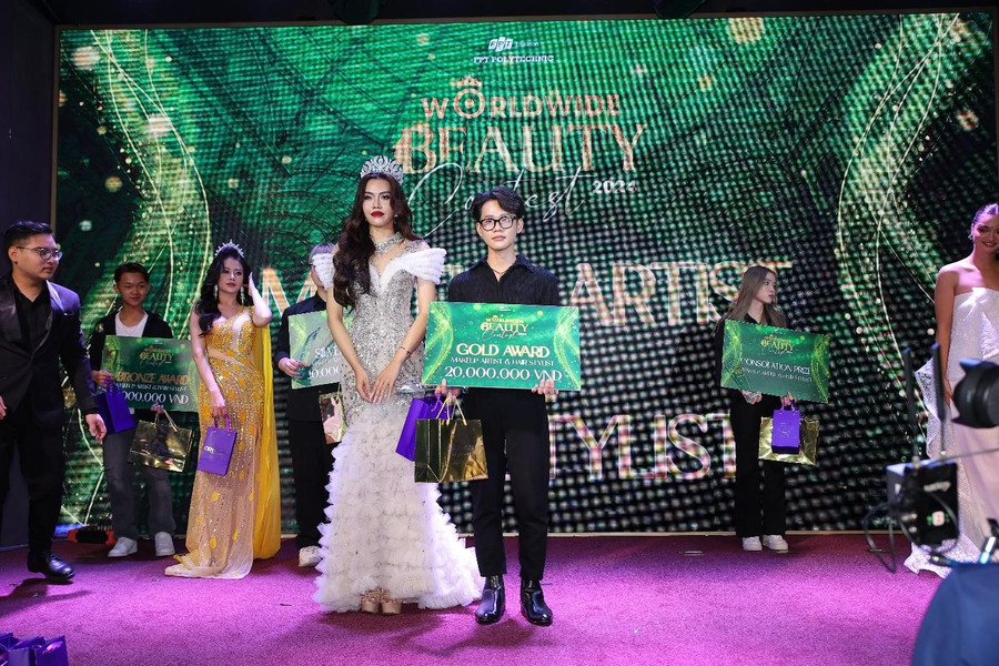 Ngô Vũ Duy đạt giải vàng hạng mục Trang điểm nghệ thuật (Ảnh: BTC).