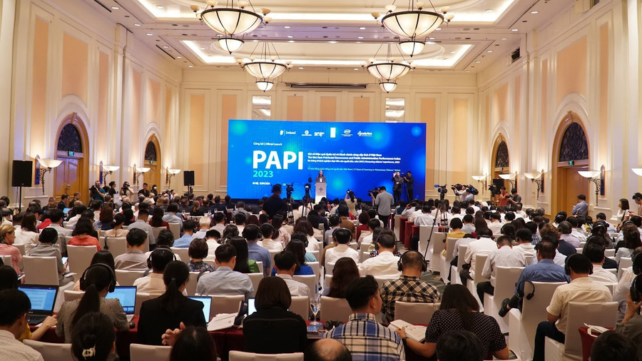 Toàn cảnh lễ công bố chỉ số PAPI 2023. (Ảnh: UNDP)