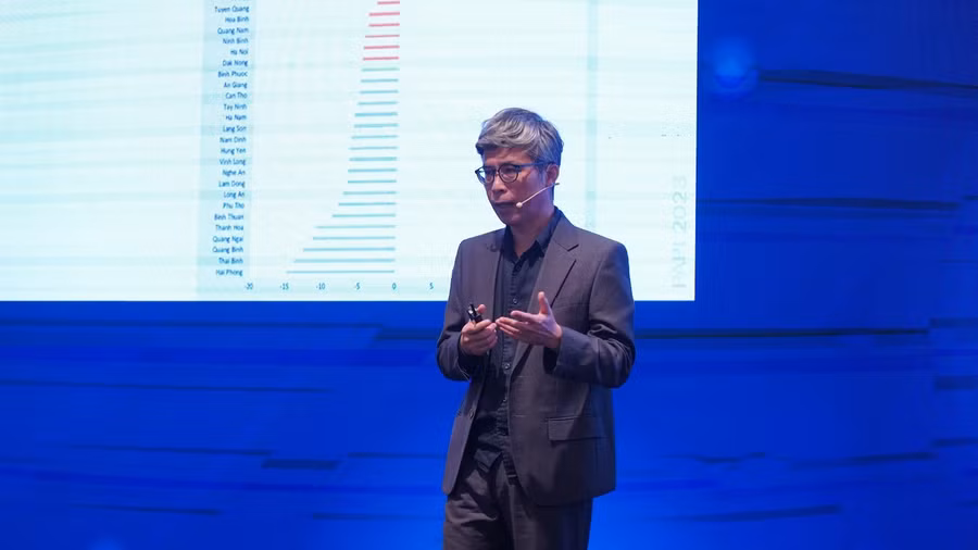 TS Đặng Hoàng Giang phát biểu tại buổi lễ. (Ảnh: UNDP)