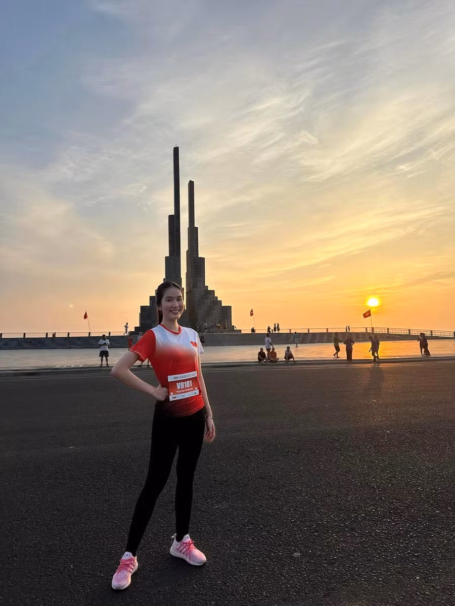 Á hậu Phương Anh tham gia Giải Vô địch Quốc gia Marathon và cự ly dài.