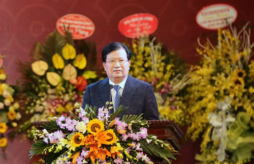 Phó Thủ tướng Trịnh Đình Dũng phát biểu tại buổi lễ. Ảnh: VGP/Xuân Tuyến