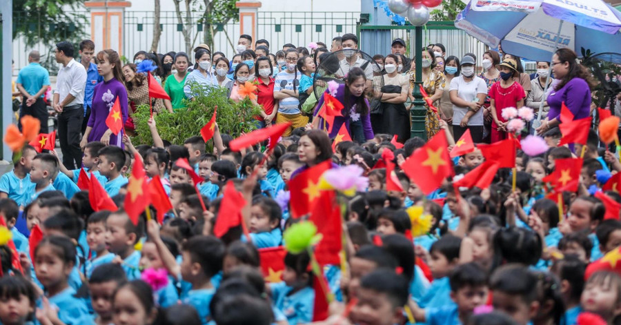 Hình ảnh khai giảng năm học 2022 - 2023 của Trường Mầm non Hoàng Liệt (Hoàng Mai, Hà Nội). Ảnh: INT Hình ảnh khai giảng năm học 2022 - 2023 của Trường Mầm non Hoàng Liệt (Hoàng Mai, Hà Nội). Ảnh: INT