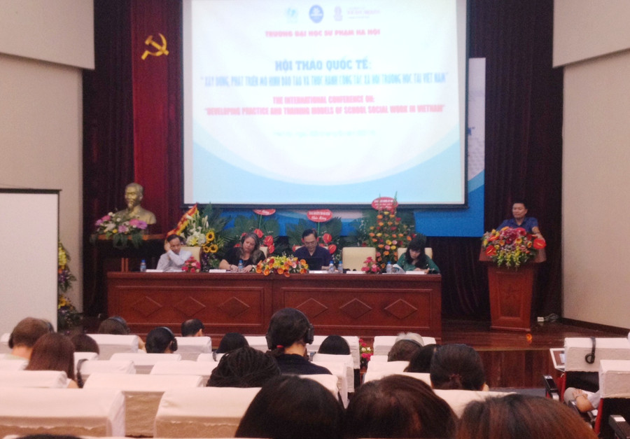 Hội thảo quốc tế Xây dựng, phát triển mô hình đào tạo và thực hành công tác xã hội trường học ở Việt Nam