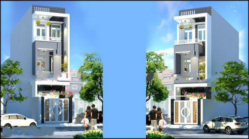 Những mẫu nhà ống 3 tầng mặt tiền 4 – 5m đẹp hiện đại - Ảnh 5 Những mẫu nhà ống 3 tầng mặt tiền 4 – 5m đẹp hiện đại - Ảnh 5