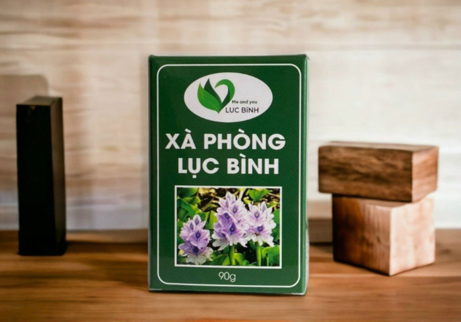 Sản phẩm xà phòng lục bình. Sản phẩm xà phòng lục bình.