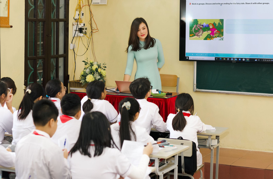 Cô Phạm Thị Thu Hằng - Trường THCS Trần Đăng Ninh (TP Nam Định). Ảnh: TG