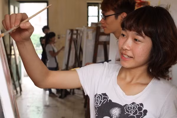 Sinh viên chuyên ngành Mỹ thuật. Ảnh minh họa/ INT