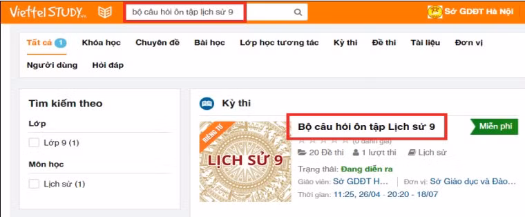 Hà Nội hướng dẫn 6 bước ôn tập trực tuyến miễn phí môn Lịch sử