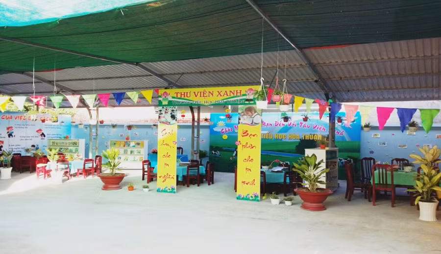 Nhà vườn sinh học - nơi diễn ra các hoạt động trải nghiệm bổ ích và mô hình thư viện kiểu mới.