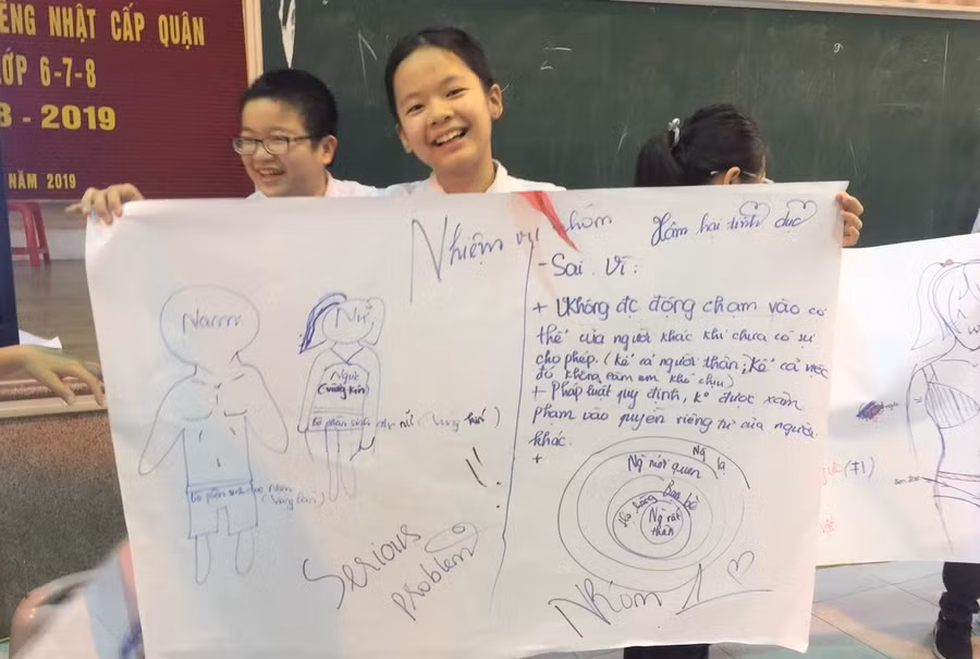 Được trực tiếp tham gia vào nhiều hoạt động khiến kiến thức được khắc sâu và học sinh cũng rất hào hứng