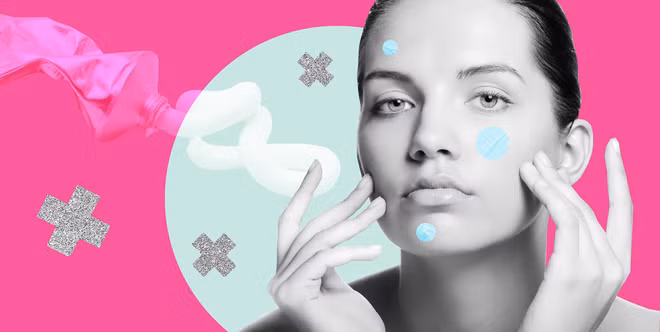 Bôi kem đánh răng lên nốt mụn: Kem đánh răng giúp làm khô đầu mụn tạm thời nhưng tiềm ẩn nguy cơ gây kích ứng. Nó chứa một số thành phần không có lợi cho làn da như baking soda, peroxide, tinh dầu bạc hà… Ảnh: Cosmopolitan.