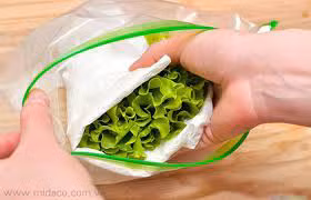 Meo bao quan rau co la tuoi lau trong tu lanh - Anh 1