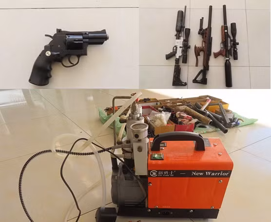 Tang vật thu giữ tại nơi Nhật thuê trọ.