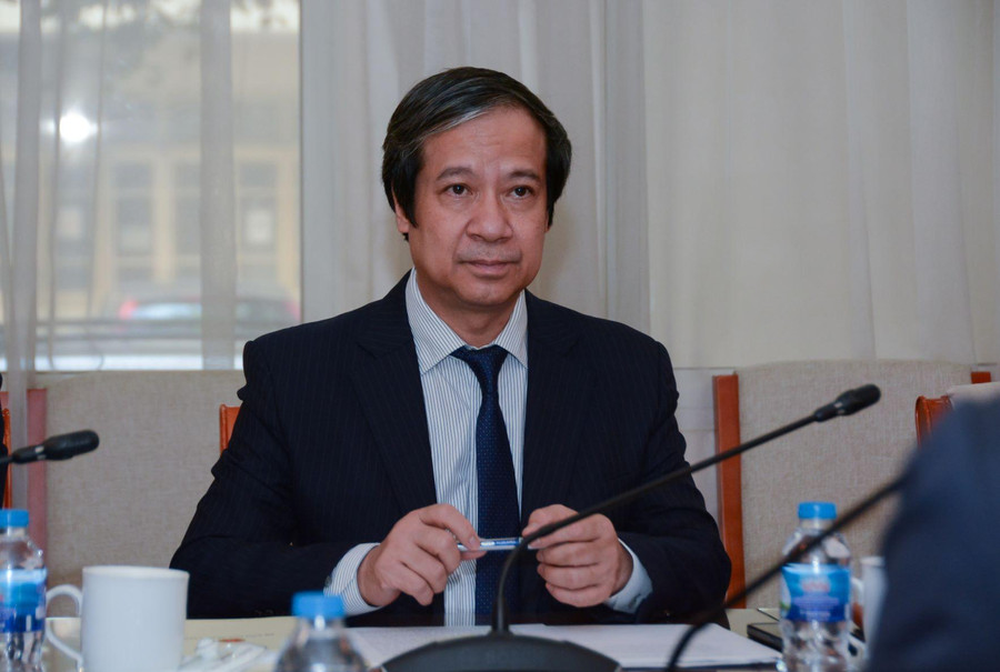 Bộ trưởng Bộ GD&amp;ĐT Nguyễn Kim Sơn phát biểu tại buổi làm việc.