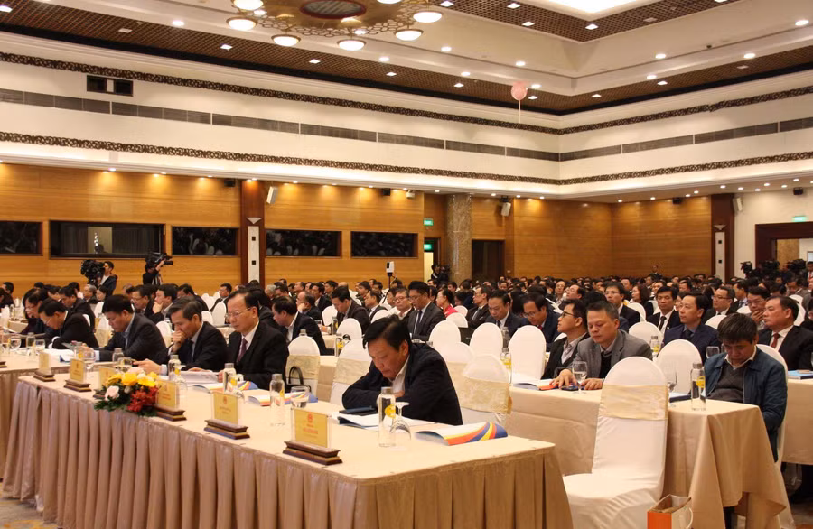 Đại biểu tham dự hội nghị tại điểm cầu trung ương.