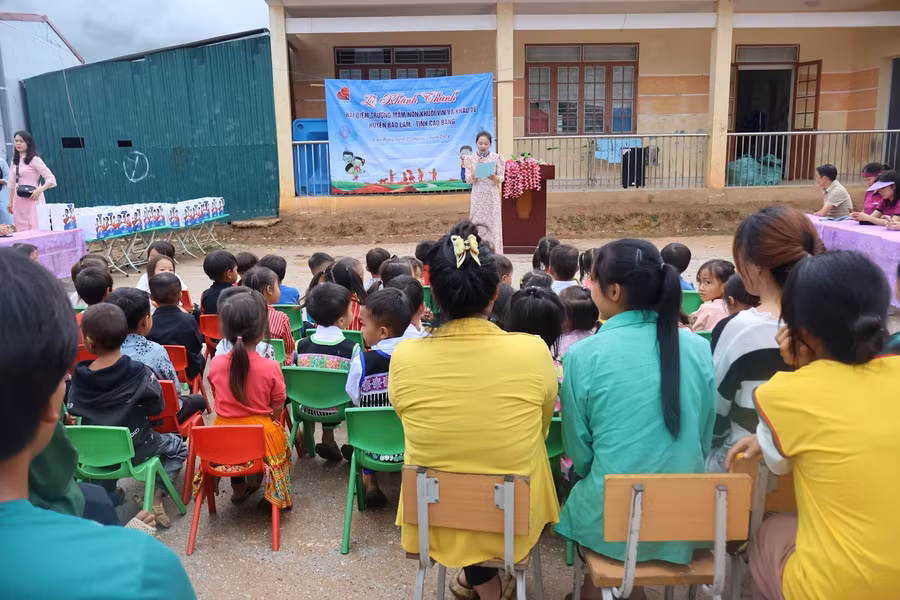 Lễ khánh thành 2 điểm trường mầm non thuộc huyện Bảo Lâm, Cao Bằng.
