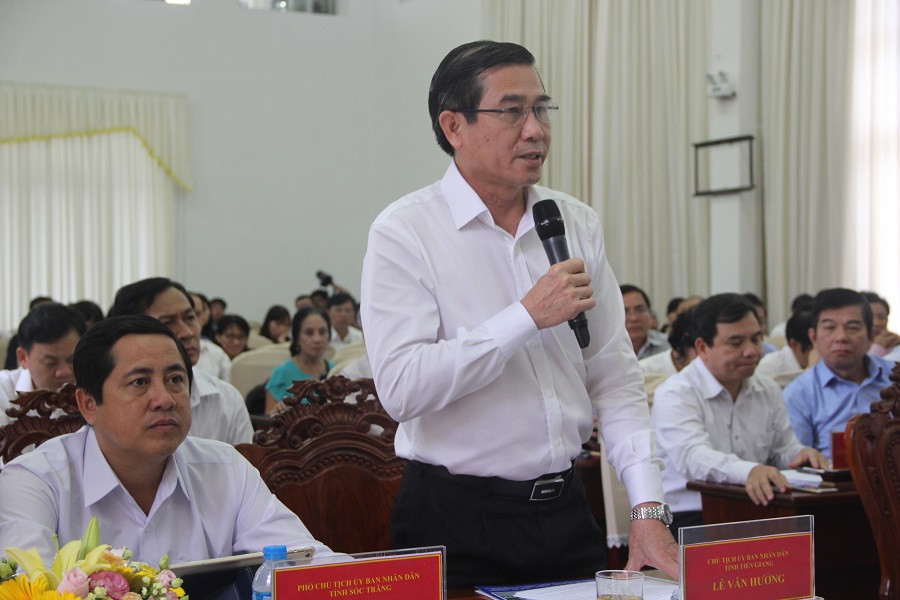 Ông Lê Văn Hưởng, Chủ tịch UBND tỉnh Tiền Giang chia sẻ ý kiến